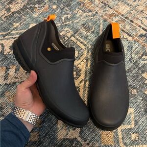 NEW‎ Bogs | Urban Farmer NR Black Slip-on Waterproof Ankle Boots Sz 8 Men’s